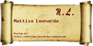 Mattiza Leonarda névjegykártya
